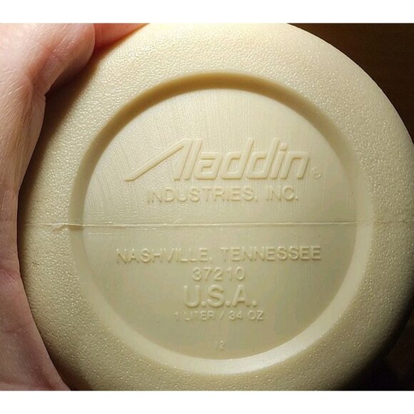 Vintage Aladdin 34 oz 1 liter Insulated Thermos with Lid #37210 Made In USA - Picture 6 of 10